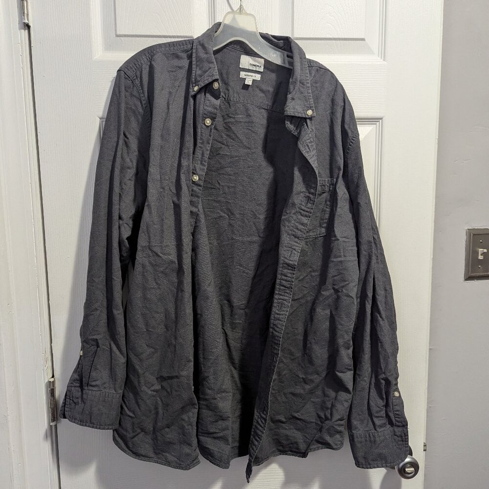 Gray Button Up
